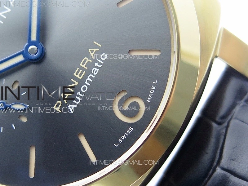 Pre Order PAM1115 RG VSF 1:1 Best Edition Blue Dial on Blue Leather Strap P.9010 Super Clone